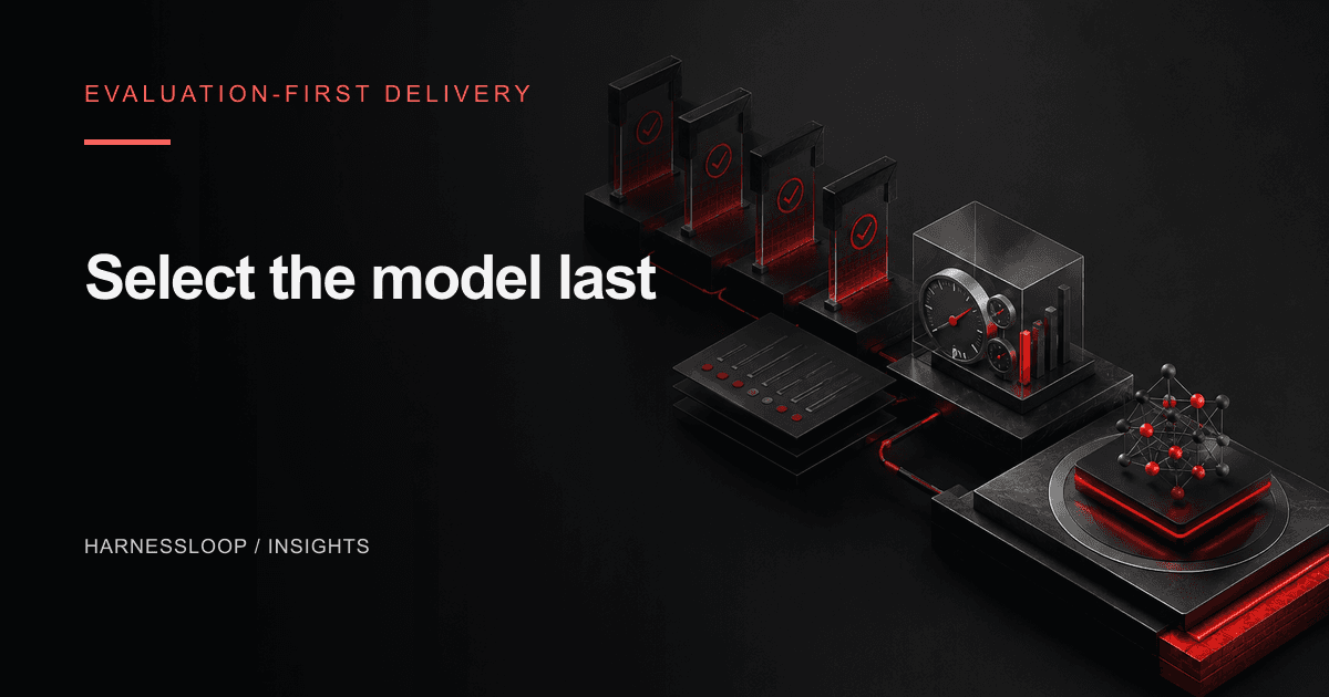 Select the model last: an evaluation-first AI delivery plan